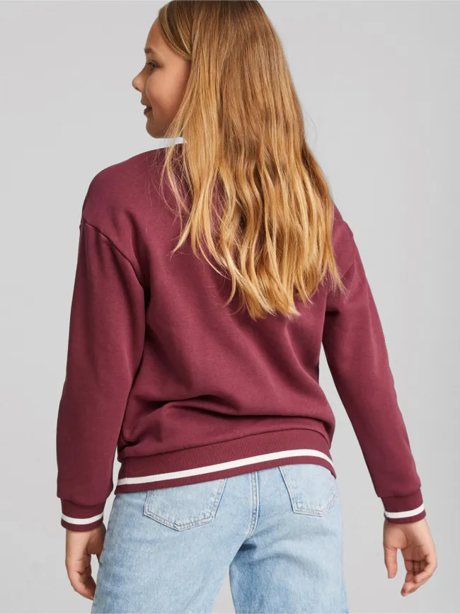 Sweat crew neck squad bordeaux enfant - Puma | wimod