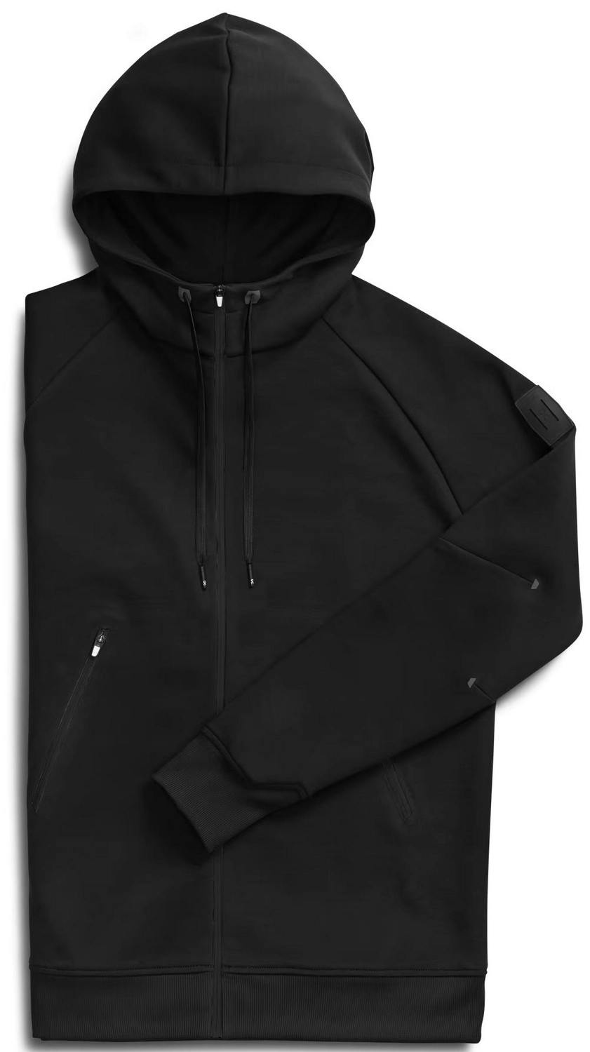 Sweat Homme On Running Zipped Black