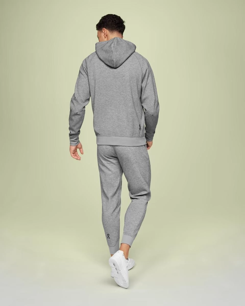 Sweat Homme On Running Zipped Grey