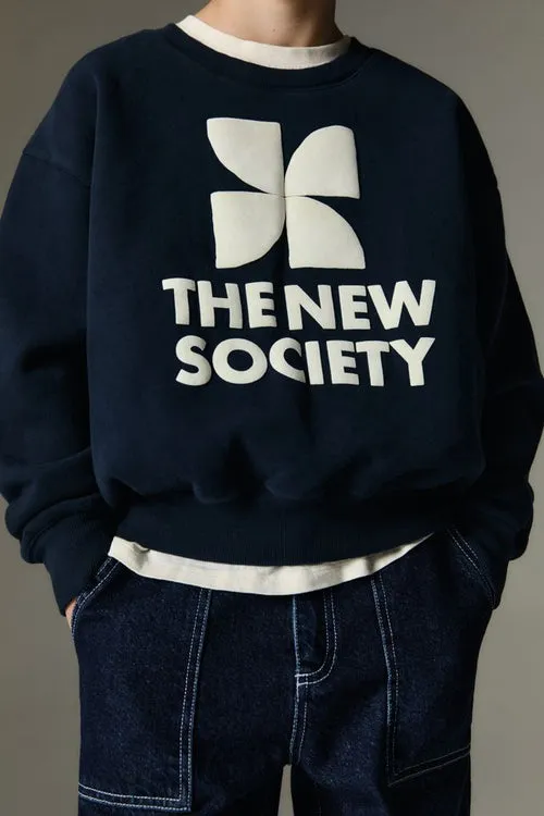 Sweat midnight navy mixte The new society H24