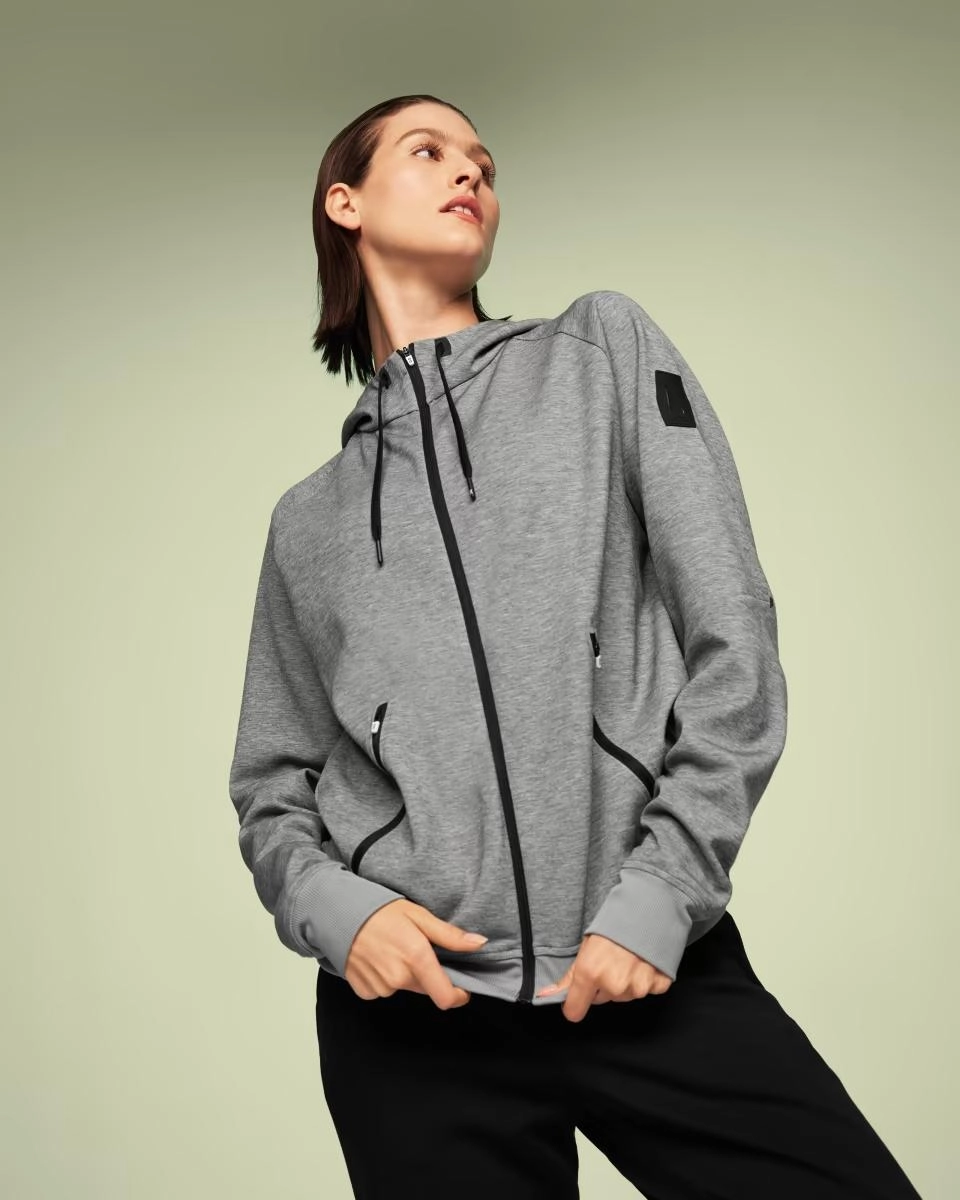 Sweat On Running Femme Zipped Grey