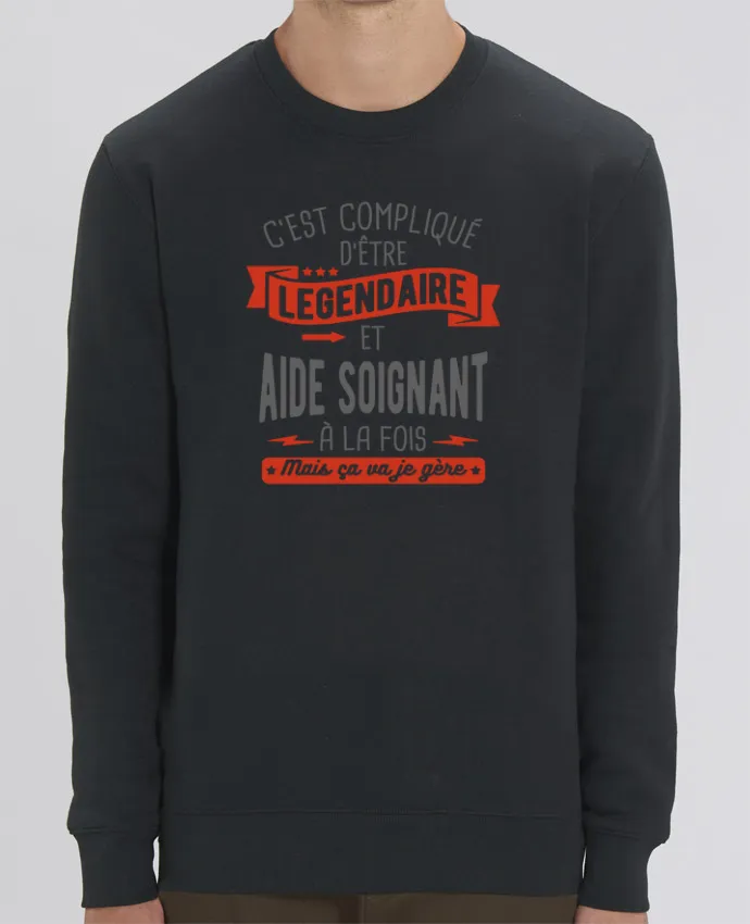 Sweat-shirt Légendaire et aide soignant Par 