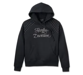 Sweat à capuche Studded Out pour femmes - Harley Black • Harley-Davidson La Rochelle