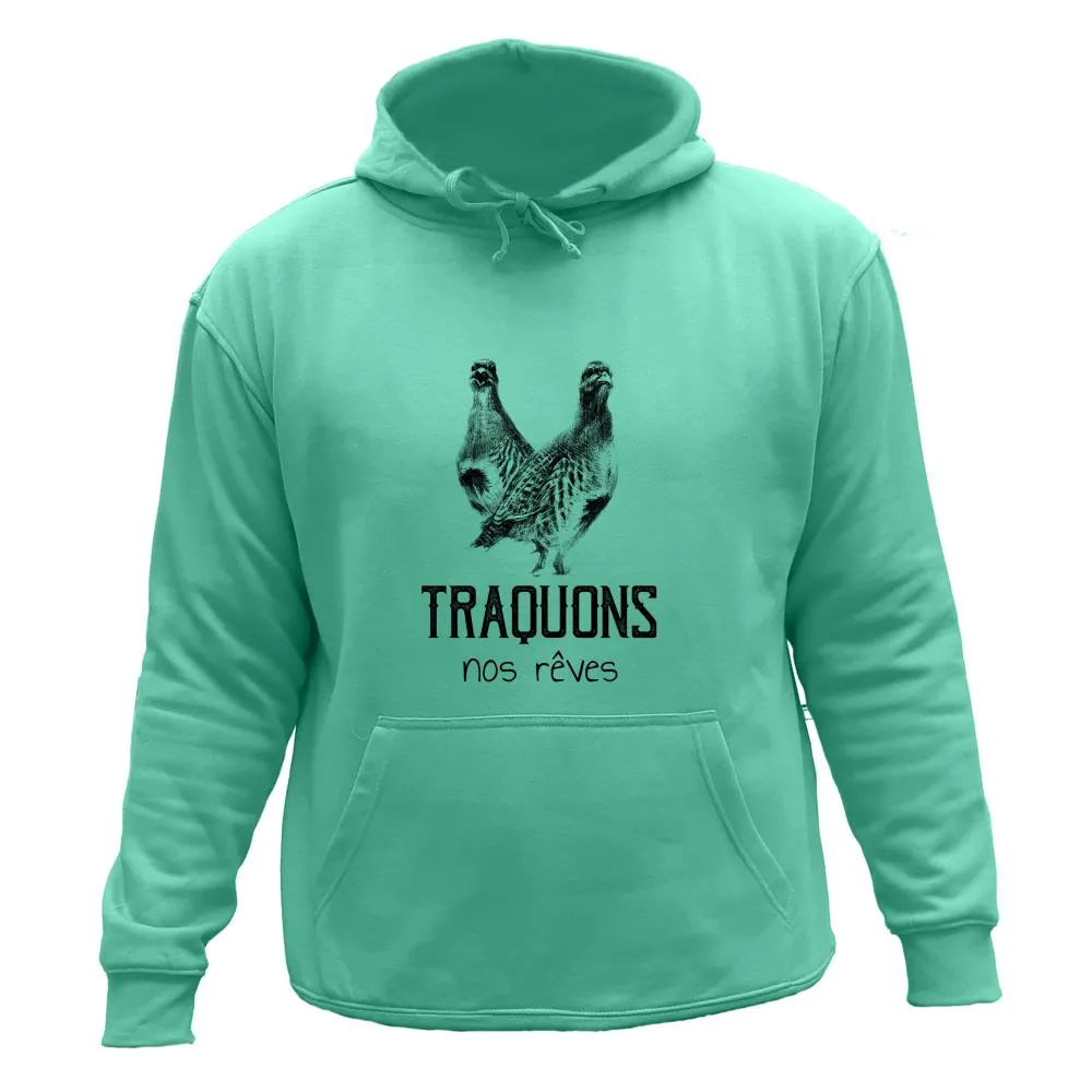 Sweat/pull de chasse – Traquons nos rêves Perdrix