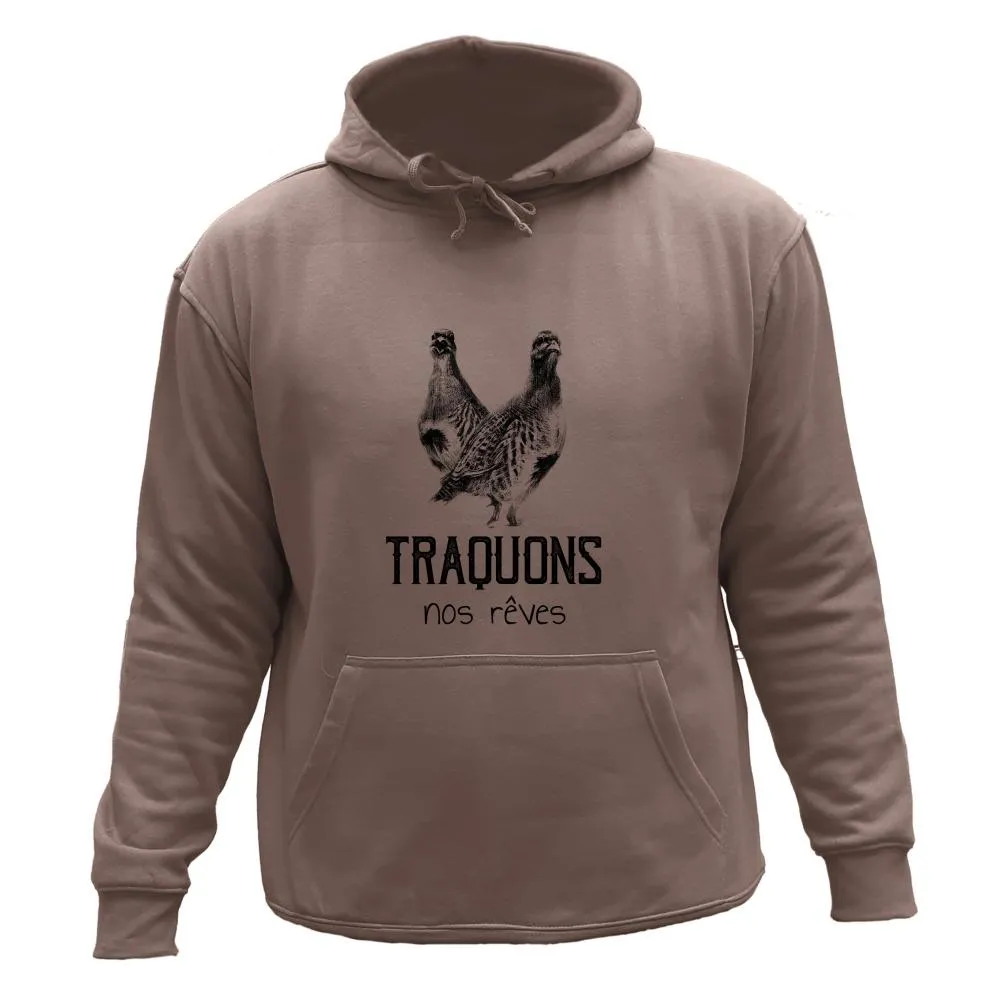 Sweat/pull de chasse – Traquons nos rêves Perdrix