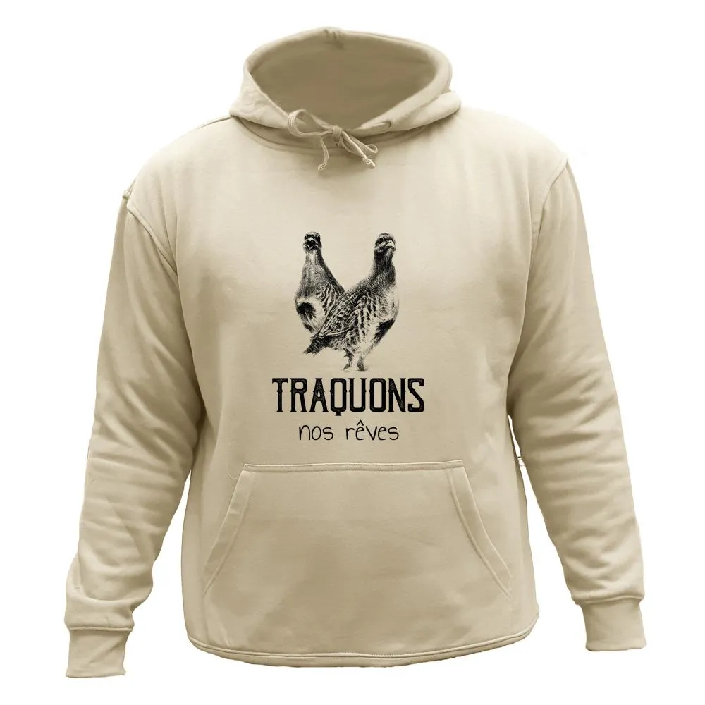 Sweat/pull de chasse – Traquons nos rêves Perdrix