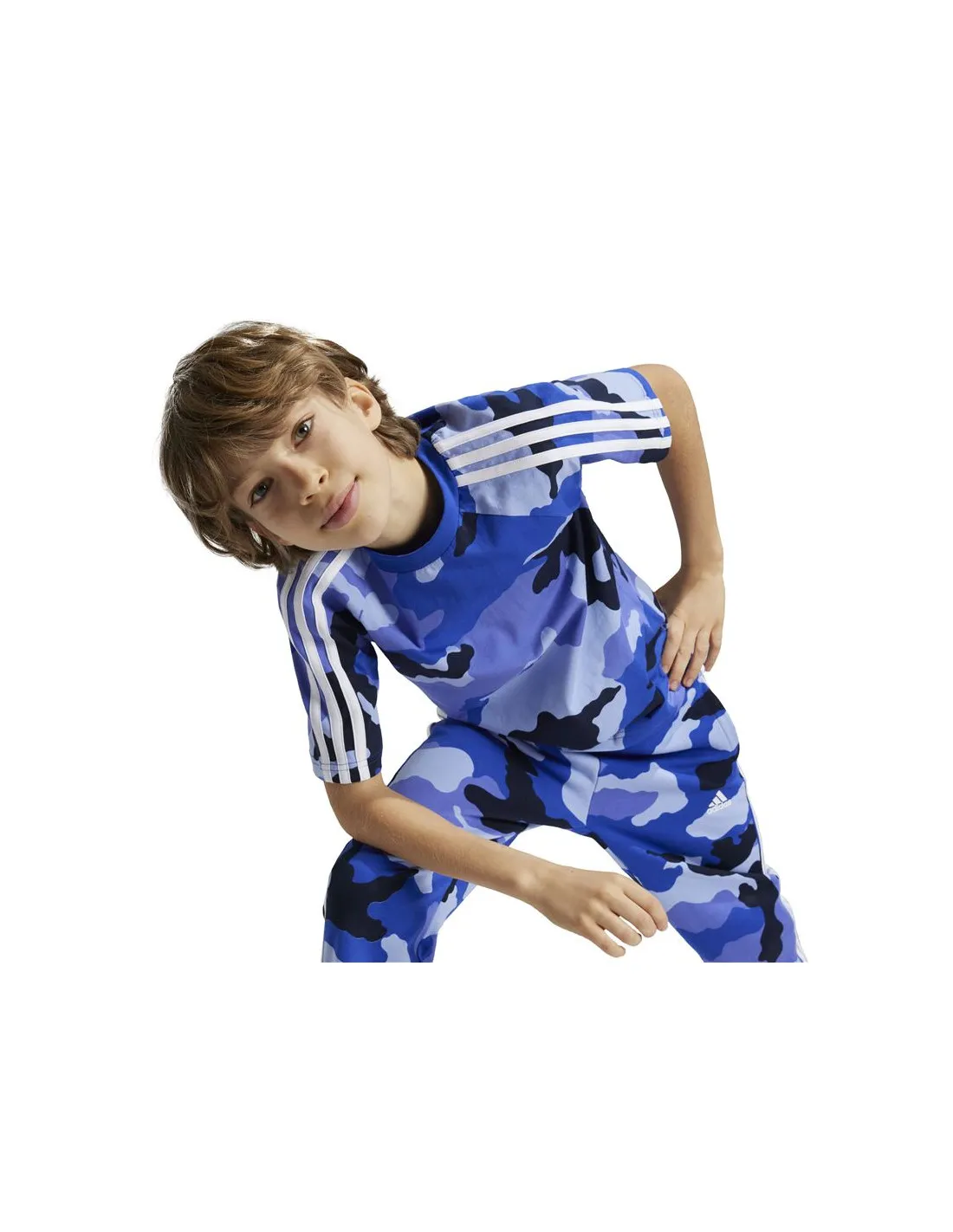 T-shirt adidas Enfant Bleu Camo