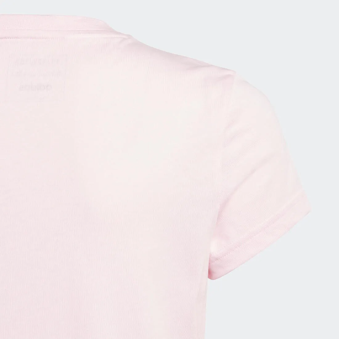 T-shirt adidas fille rose et blanc logo