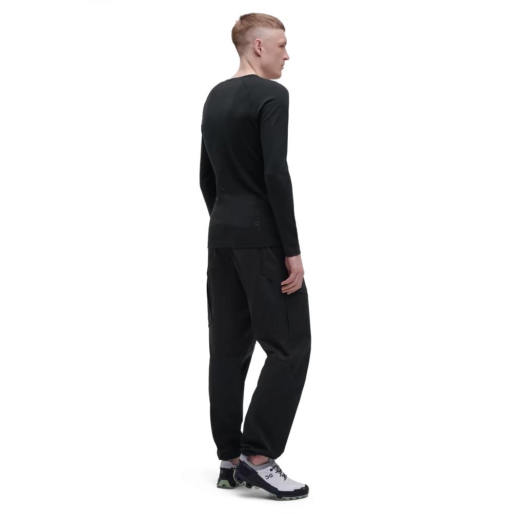 T-shirt Manches Longues On Running Homme Merino Long Black