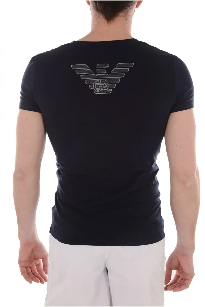 Tee shirt Emporio Armani Homme manches courtes 5P745 Bleu