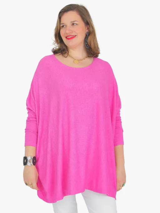 Tunique maille douce ANOUK  ete fuschia