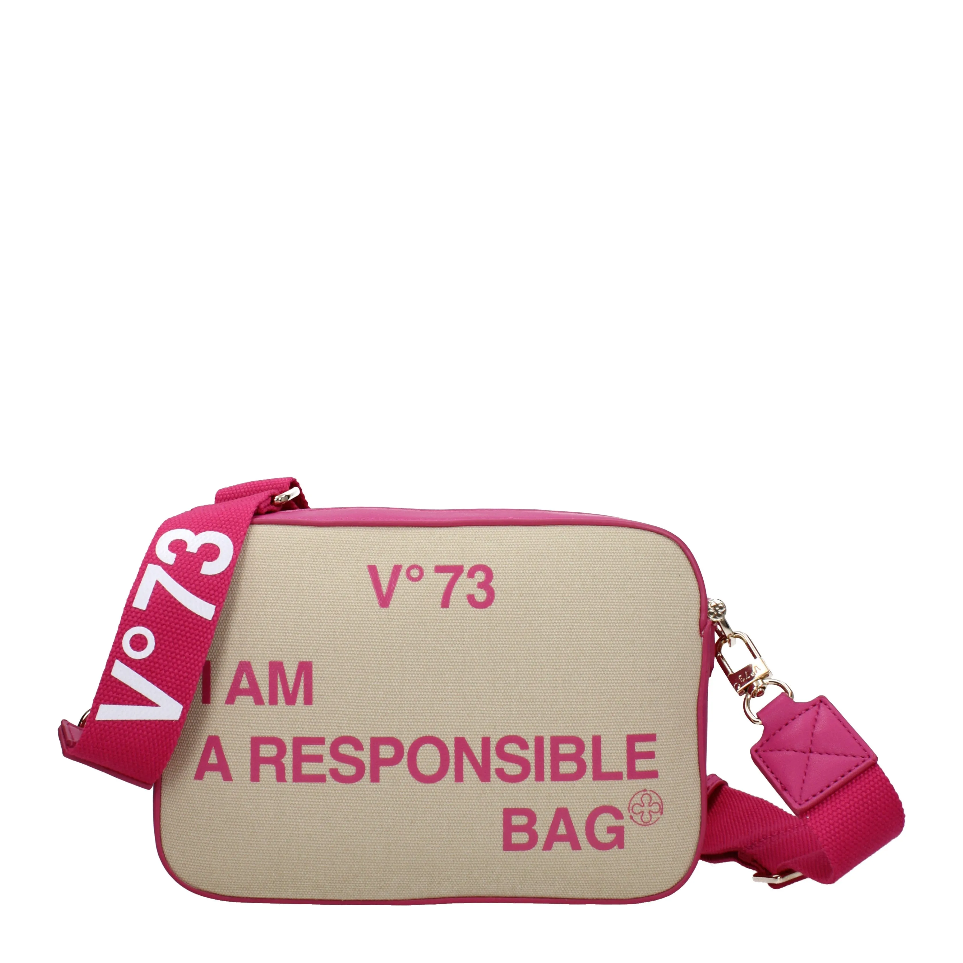 V ° 73 femmes 's Responsabilité Bis Sacs Polyester Beige / Fuxia