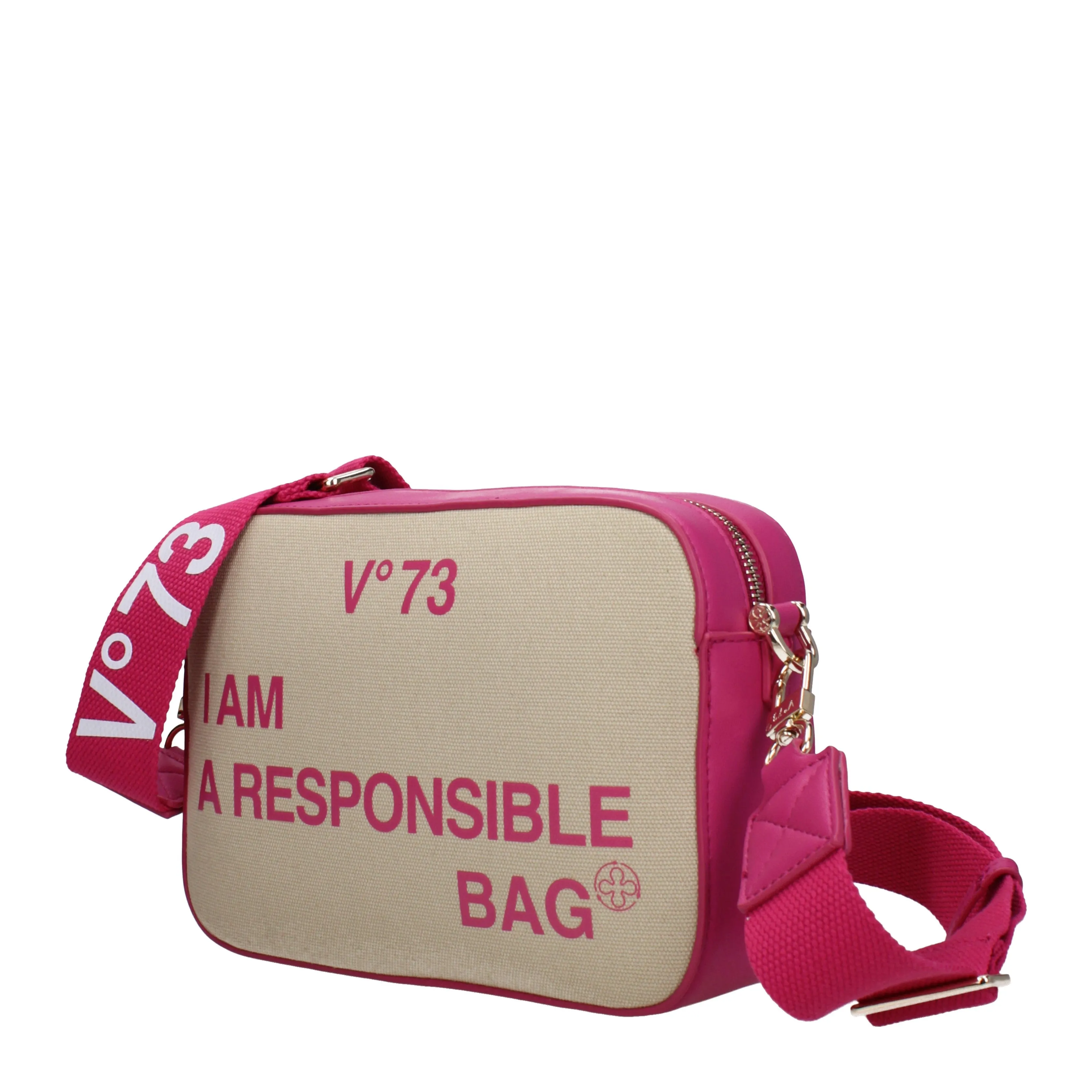 V ° 73 femmes 's Responsabilité Bis Sacs Polyester Beige / Fuxia