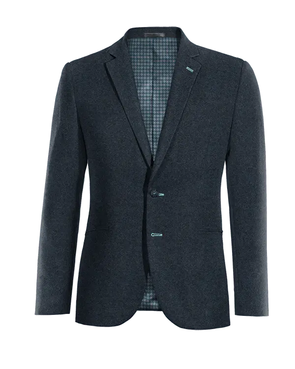 Veste bleu marine en donegal tweed slim fit