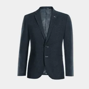 Veste bleu marine en donegal tweed slim fit