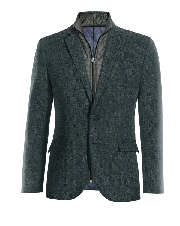 Veste bleue en donegal tweed édition limitée