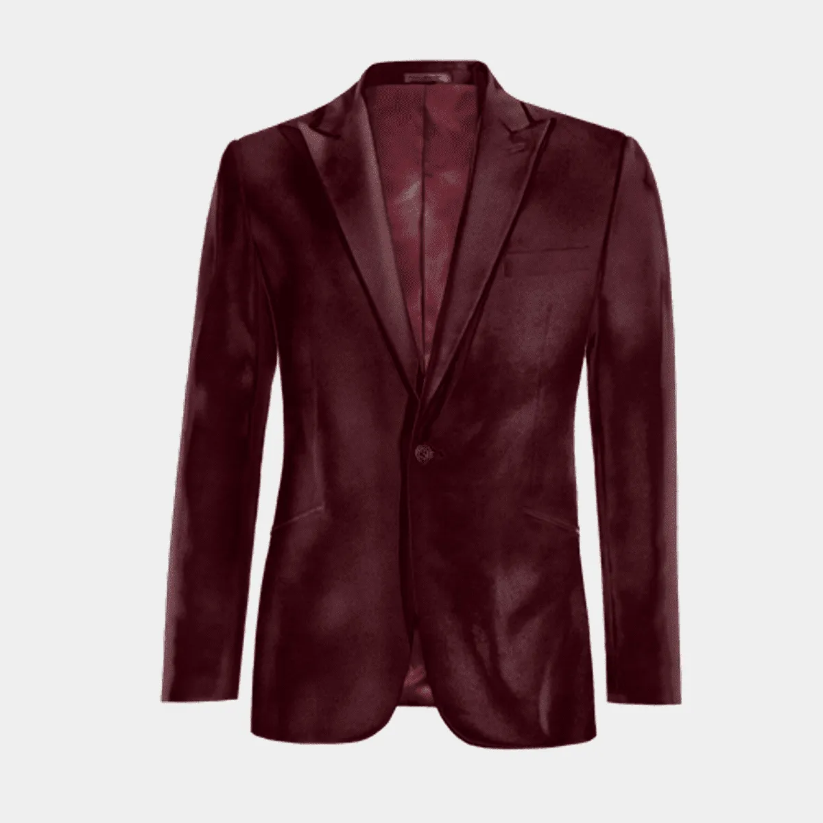 Veste bordeaux en velours revers en pointe édition limitée