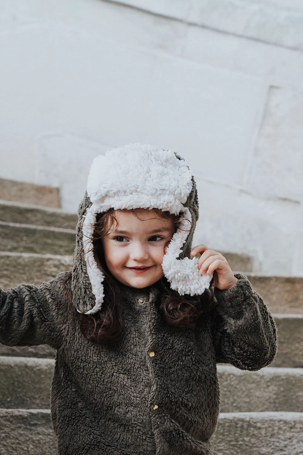 Veste bébé et enfant Teddy kaki