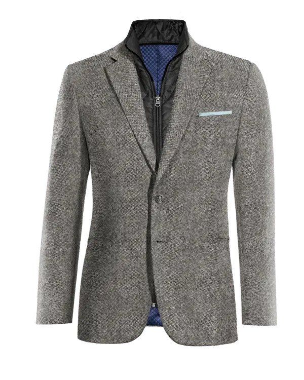 Veste gris clair en donegal tweed édition limitée