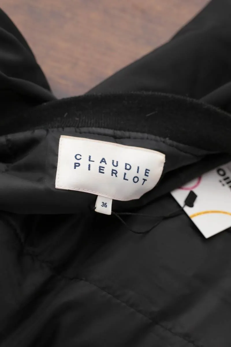 Veste noir Claudie Pierlot noir. Matière principale polyester. Taille 36.