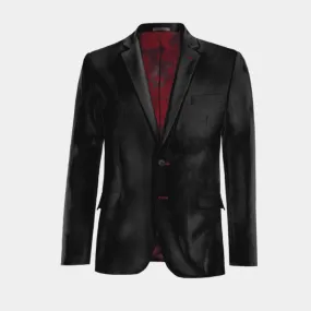 Veste noir onyx en velours essentiel