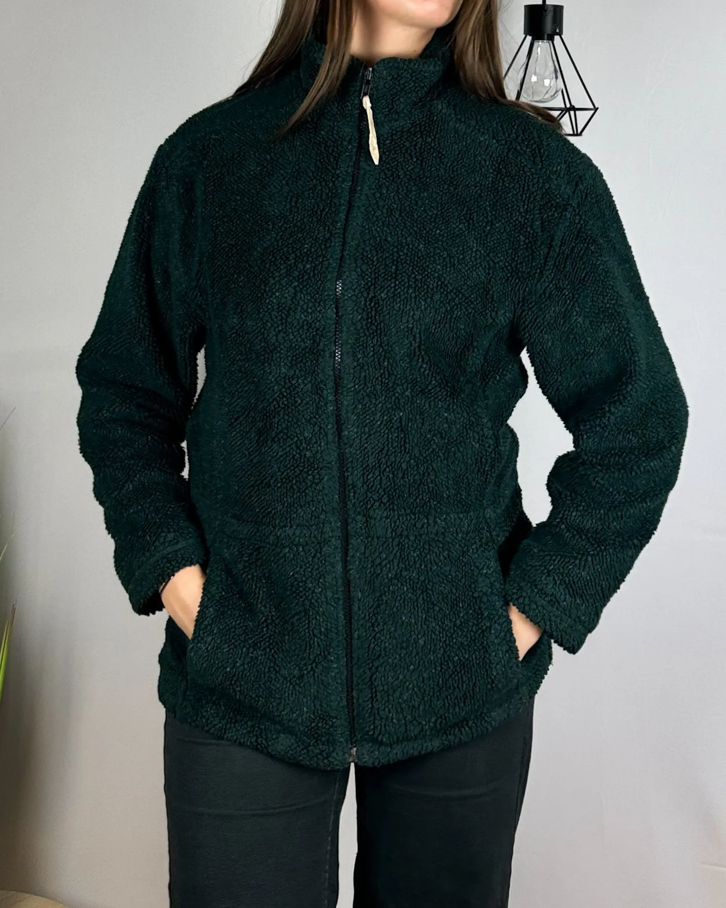 Veste polaire vert foncé vintage WOOLRICH (S) unisex