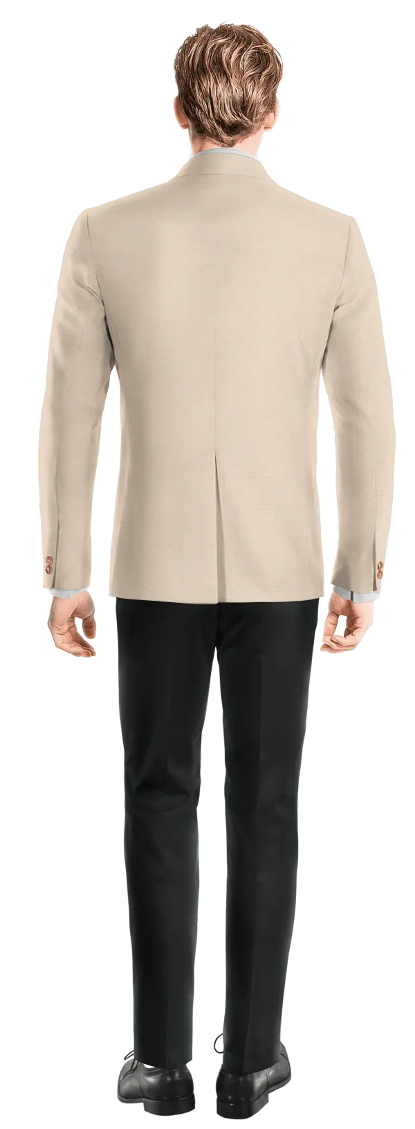 Veste Smoking beige à larges revers slim fit