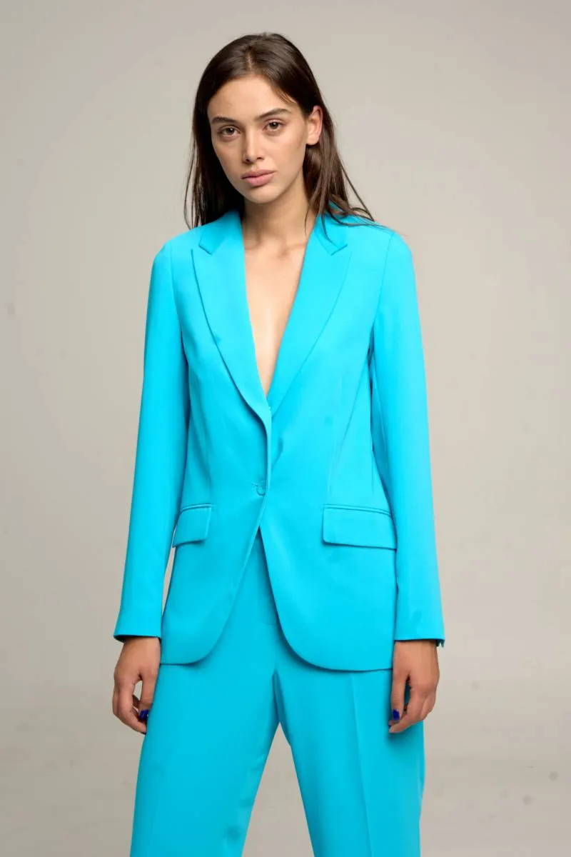 Veste Tailleur Tendance Bleu - Eva Kayan