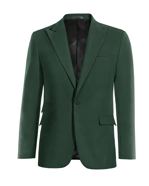 Veste verte revers en pointe essentiel