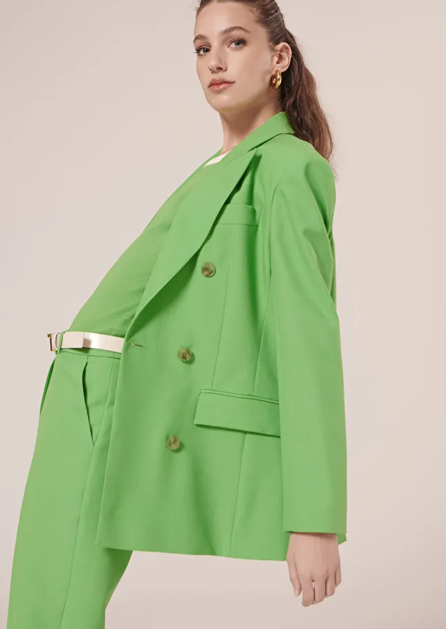 Veste Viola verte en laine froide