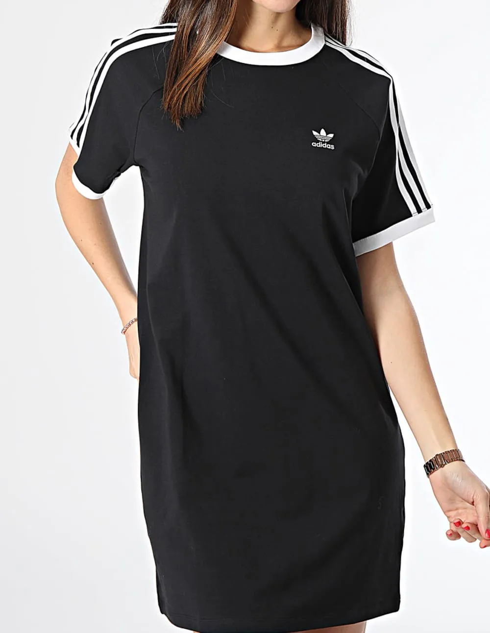 Vestido adidas Raglan 3 Bandas Negro Mujer